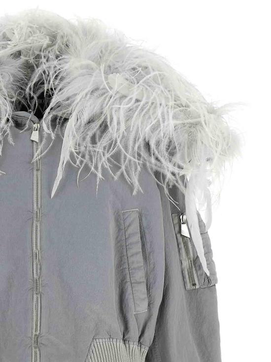 26FW 디 아티코 봄버 자켓 CAPWCB00132PAA140OD042 GREY - THE ATTICO