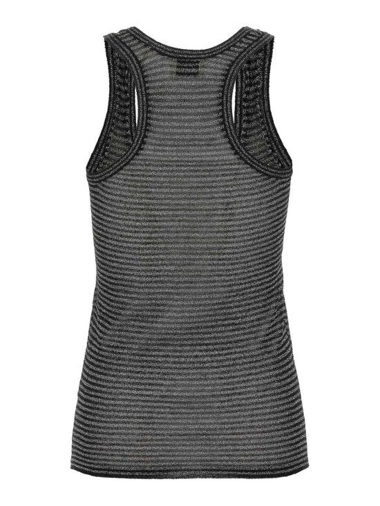 26FW 이자벨마랑 세바라 스트라이프 루렉스 니트 탱크 탑 PU0992FAD4L10IBKSI SILVER - ISABEL MARANT