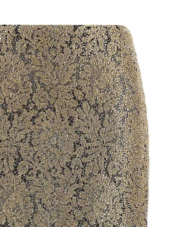 26FW 에르마노 설비노 미디 스커트 D492O701CTZJO50927 GOLD - ERMANNO SCERVINO