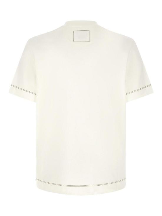 26FW 펜디 레더 로고 패치 코튼 티셔츠 FY0936B05IF0H0G WHITE - FENDI