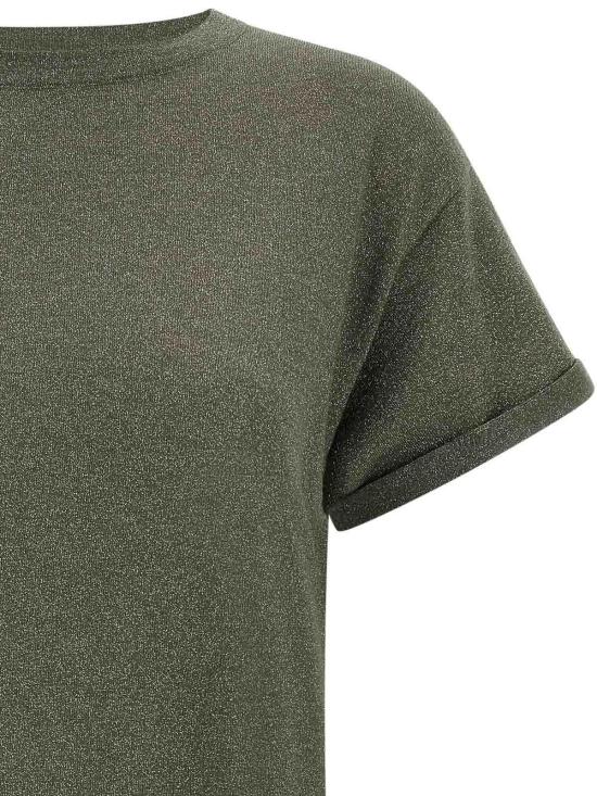 26FW 브루넬로 쿠치넬리 스파클링 캐시미어 실크 니트 티셔츠 M41810000C9986 GREEN - BRUNELLO CUCINELLI