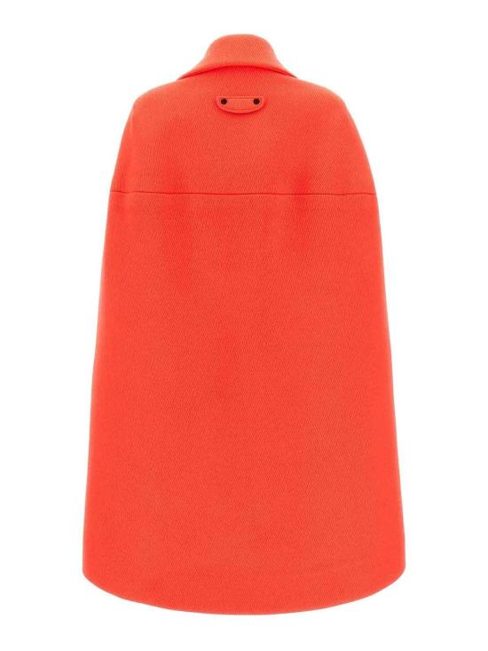 26FW 발렌시아가 우울 트리코틴 케이프 코트 A009M1TVU027541 ORANGE - BALENCIAGA