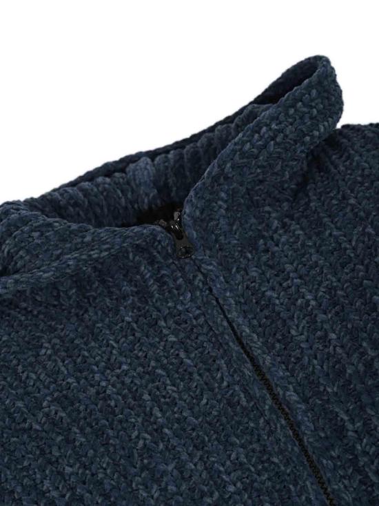26FW 스톤 아일랜드 셰닐 후드 집업 스웨터 5100065S0N16V0M2B BLUE - STONE ISLAND
