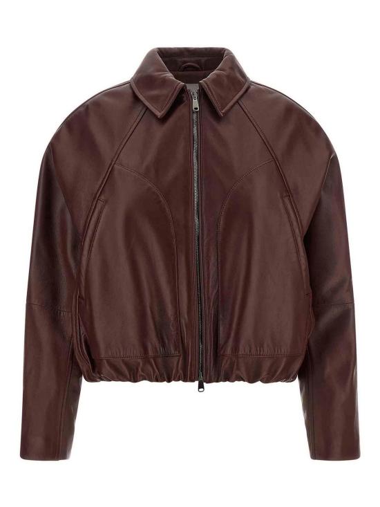 26FW 브루넬로 쿠치넬리 가죽 자켓 MPNMO7638PC4187 DARK RED