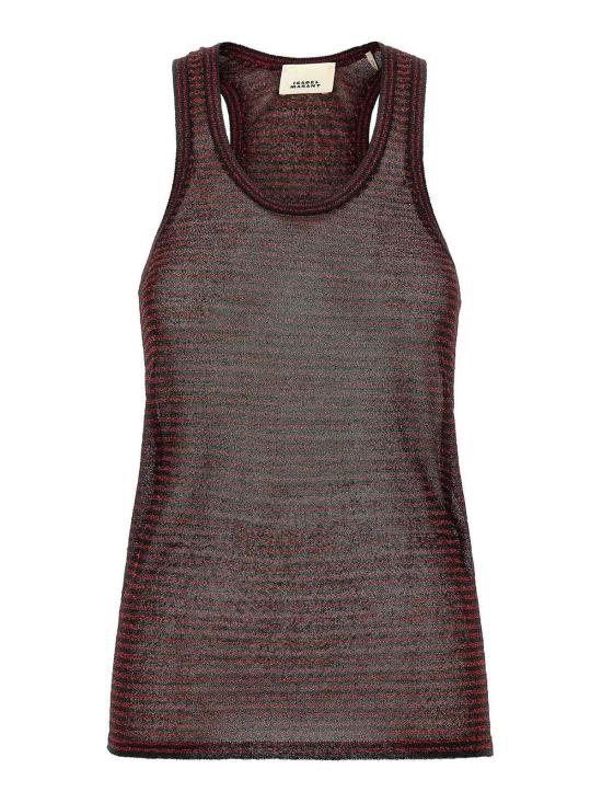 26FW 이자벨마랑 세바라 스트라이프 루렉스 니트 탱크 탑 PU0992FAD4L10IBKRD DARK RED