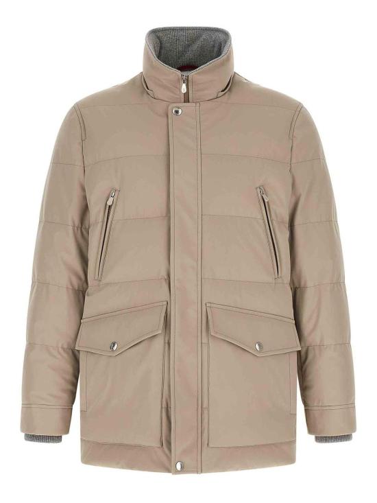 26FW 브루넬로 쿠치넬리 나일론 후드 다운 파카 MV4061823CMD01 BEIGE - BRUNELLO CUCINELLI