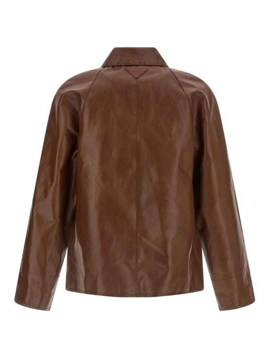 26SS 프라다 가죽 자켓 UPW603SOOO180OF0BW5 BROWN - PRADA