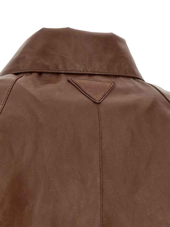 26SS 프라다 가죽 자켓 UPW603SOOO180OF0BW5 BROWN - PRADA