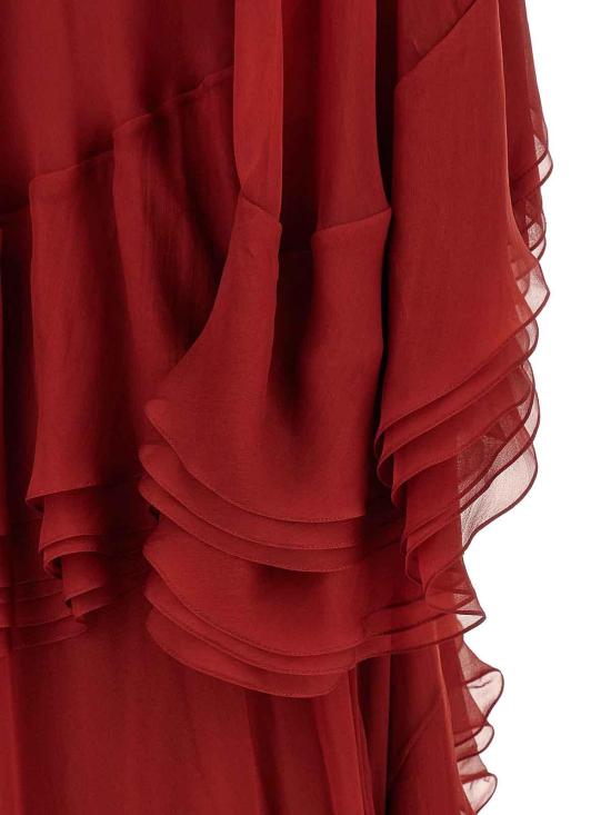 26FW 알베르타 페레티 미디 스커트 040951150117 DARK RED - ALBERTA FERRETTI