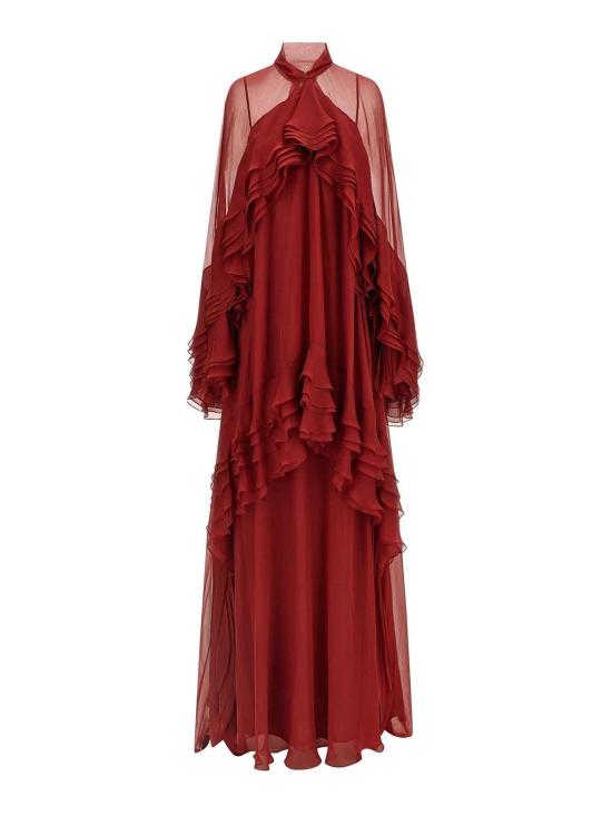 26FW 알베르타 페레티 미디 스커트 040951150117 DARK RED