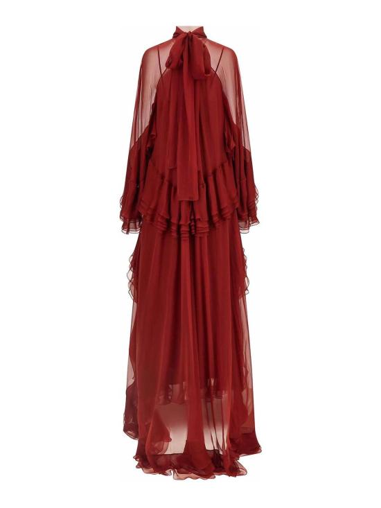 26FW 알베르타 페레티 미디 스커트 040951150117 DARK RED - ALBERTA FERRETTI