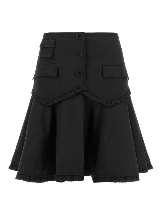26FW 가니 미디 스커트 A1090389099 BLACK
