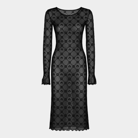 26FW 마린세르 미디 원피스 WDR528ACJER0005 BK99 BLACK - MARINE SERRE