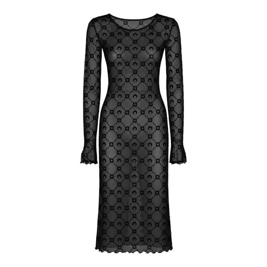 26FW 마린세르 미디 원피스 WDR528ACJER0005 BK99 BLACK