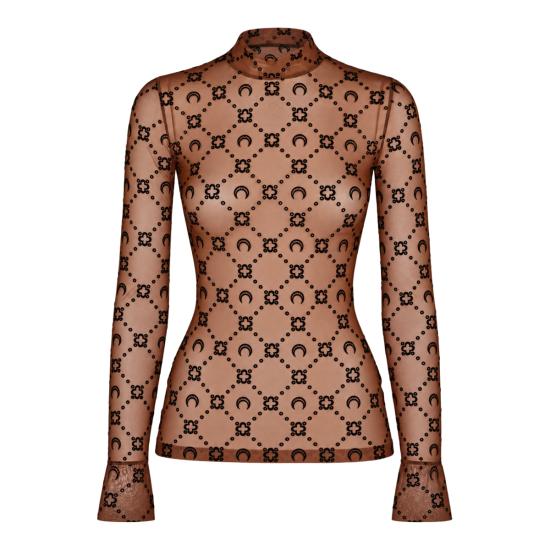 26FW 마린세르 긴팔 티셔츠 WTO388ACJER0005 BR32 BROWN BLACK