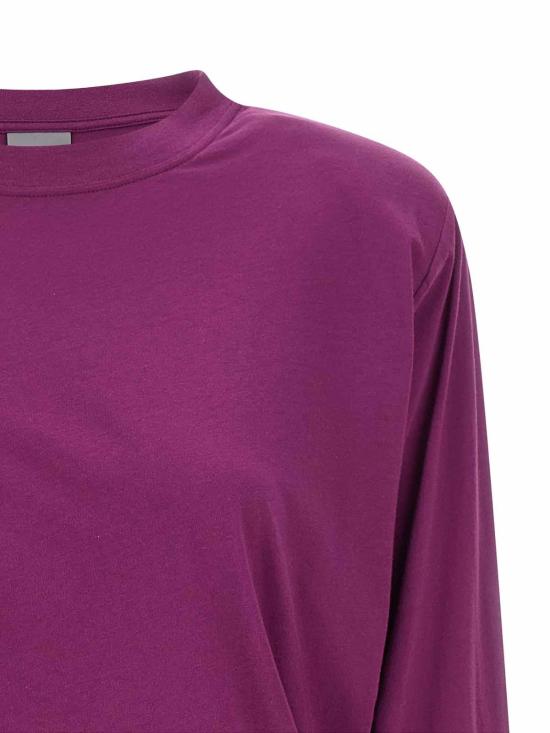 26FW 발렌시아가 비대칭 매듭 롱슬리브 티셔츠 A009D9TUVB25100 PURPLE - BALENCIAGA