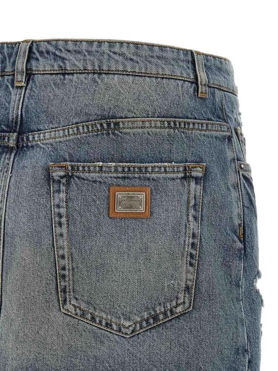 26FW 돌체앤가바나 미디 스커트 F4C2TZG8PG5S9001 BLUE - DOLCE & GABBANA