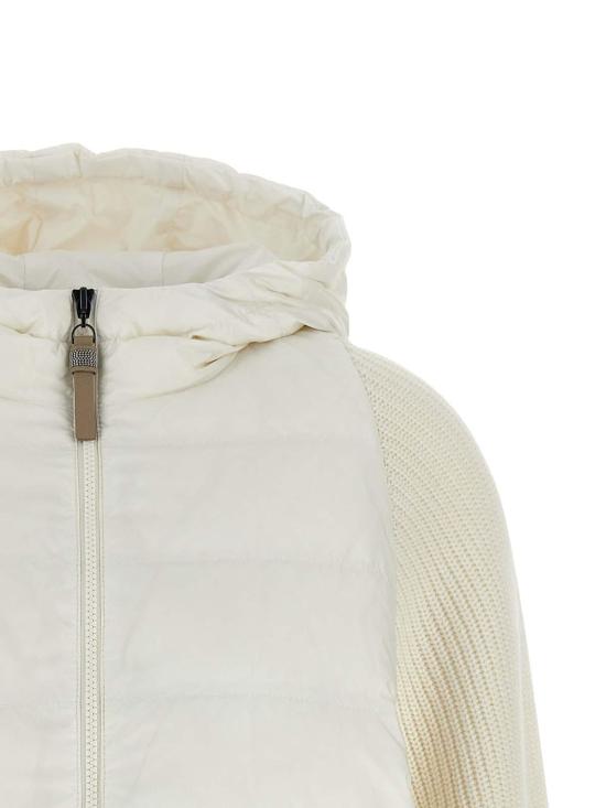 26FW 브루넬로 쿠치넬리 나일론 후드 다운 재킷 MD5987779PC1202 WHITE - BRUNELLO CUCINELLI