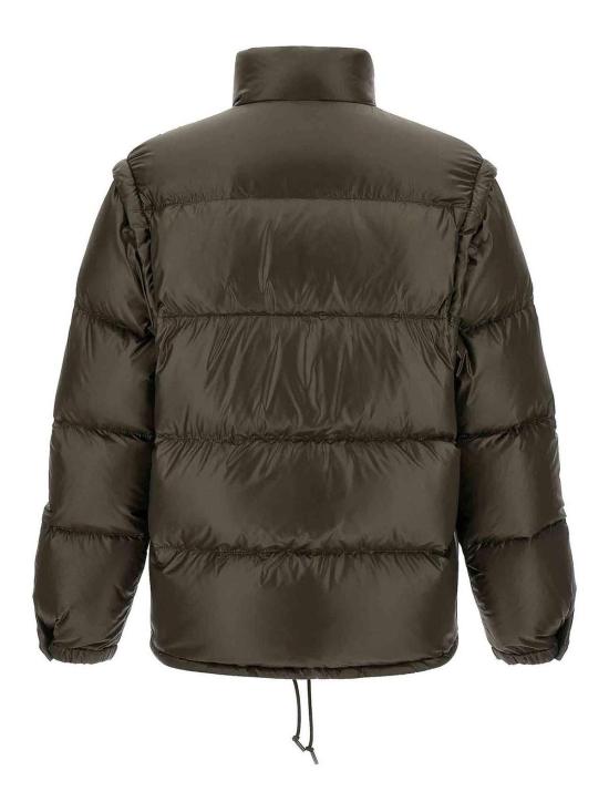 25FW 프라다 리나일론 스탠드 칼라 숏 다운 패딩 SGC863SOOO17XSF0334 GREY - PRADA