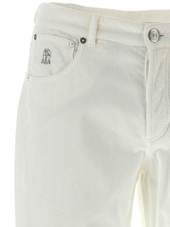 26FW 브루넬로 쿠치넬리 팬츠 M279NI1780C2200 WHITE - BRUNELLO CUCINELLI