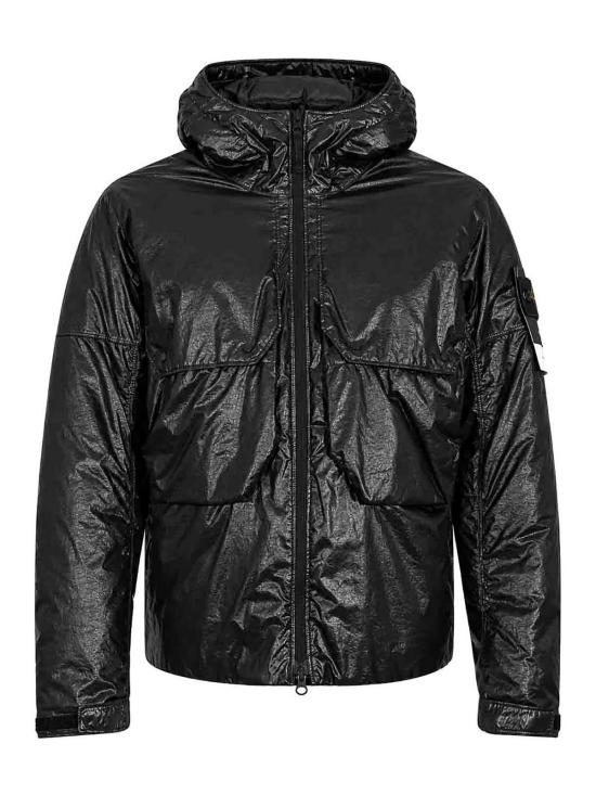 26FW 스톤 아일랜드 라이트 나일론 3L-TC 후드 다운 자켓 4100056S0419V0029 BLACK
