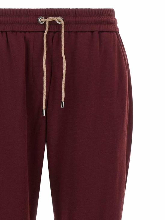 26FW 브루넬로 쿠치넬리 트레이닝/조거 팬츠 MP828SM679C9813 DARK RED - BRUNELLO CUCINELLI