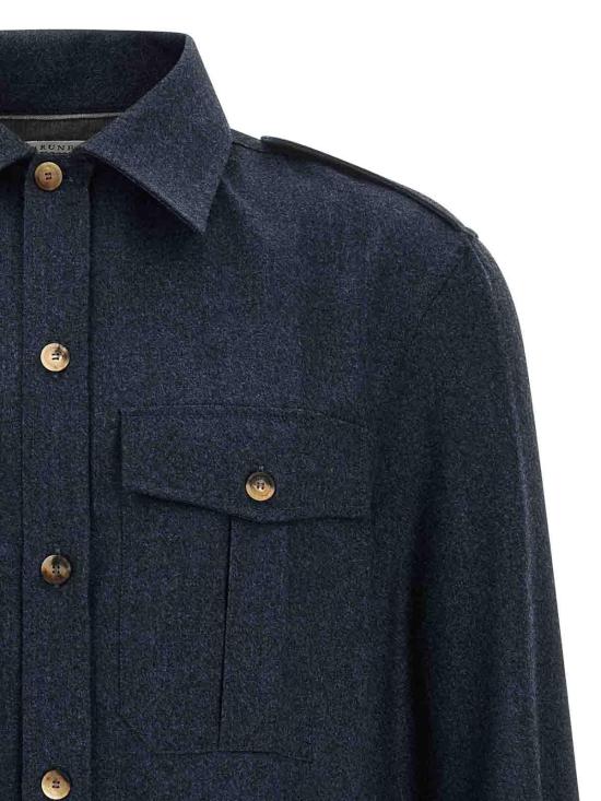 26FW 브루넬로 쿠치넬리 셔츠 MY6660731C010 BLUE - BRUNELLO CUCINELLI