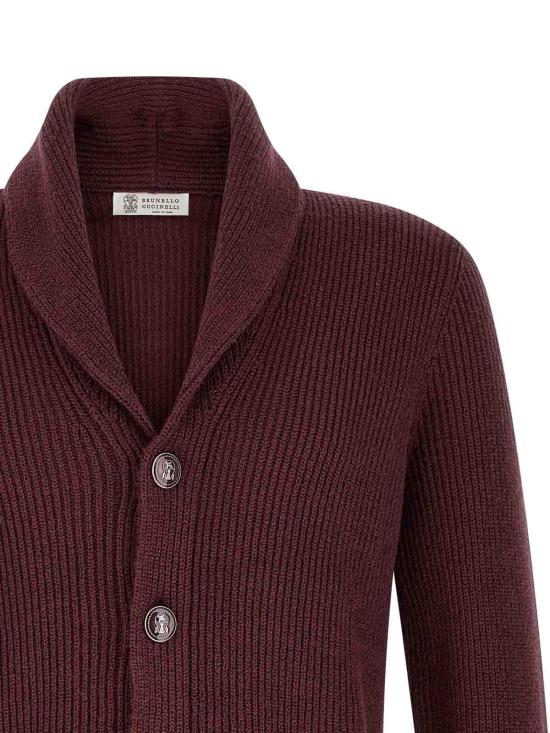 26FW 브루넬로 쿠치넬리 가디건 MNI709706C9763 DARK RED - BRUNELLO CUCINELLI