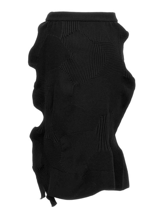26FW 이세이 미야케 미디 스커트 IM68KG30515 BLACK - ISSEY MIYAKE