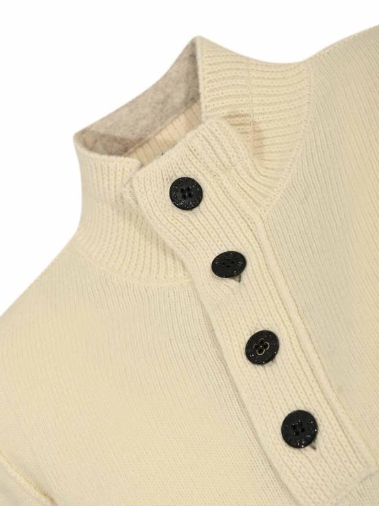 26FW 스톤 아일랜드 램스울 하프집 점퍼 5100040S00A3V0093 WHITE - STONE ISLAND