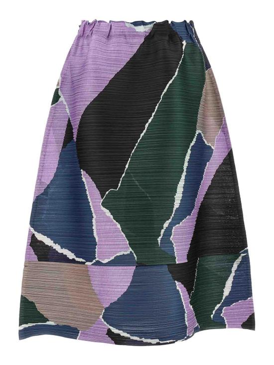  플리츠플리즈 미디 스커트 PP68JG69681 MULTICOLOUR