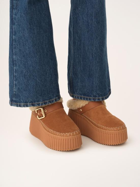 26FW 끌로에 뮬/슬리퍼 CH25W13CTX 207 MARRONE - CHLOE