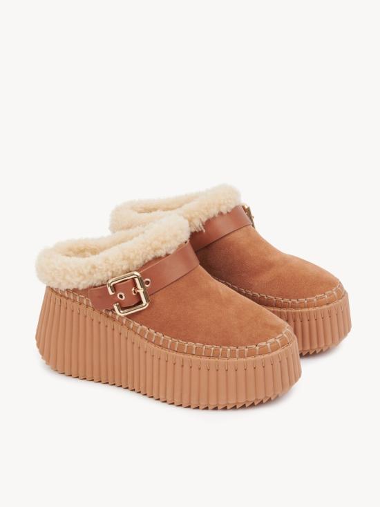 26FW 끌로에 뮬/슬리퍼 CH25W13CTX 207 MARRONE - CHLOE
