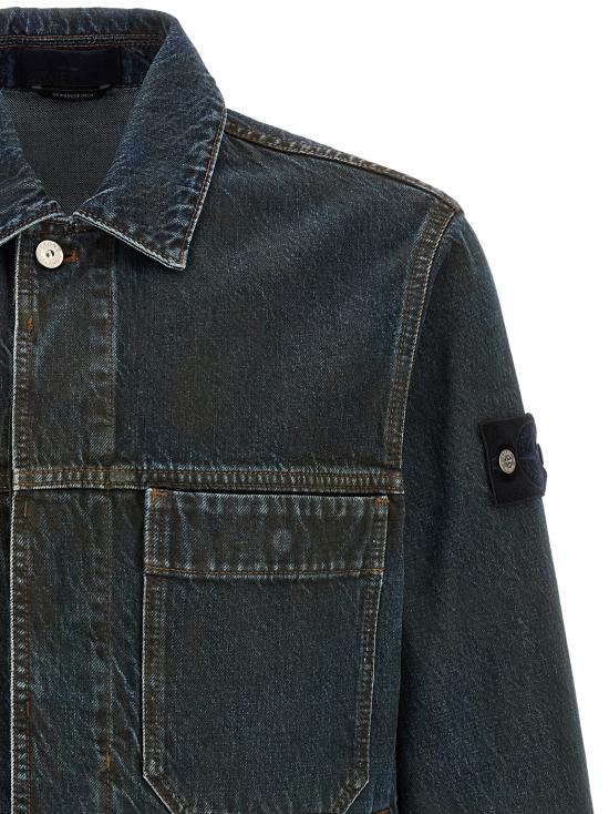 26FW 스톤 아일랜드 블루 린스 버튼 디테일 코치 재킷 L2S144100006S0J40VJ229 Blue - STONE ISLAND
