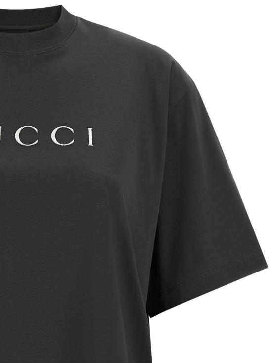 26FW 구찌 프린트 코튼 저지 티셔츠 A0097MXJH3Z1142 Gray - GUCCI