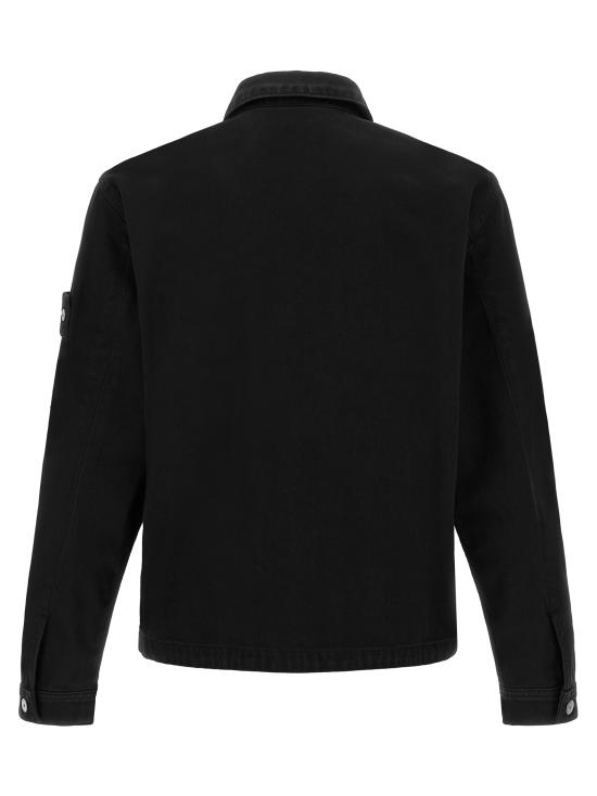 26FW 스톤 아일랜드 블루 린스 버튼 디테일 코치 재킷 L2S144100006S0J24V0029 Black - STONE ISLAND