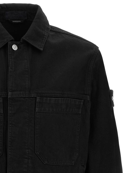 26FW 스톤 아일랜드 블루 린스 버튼 디테일 코치 재킷 L2S144100006S0J24V0029 Black - STONE ISLAND