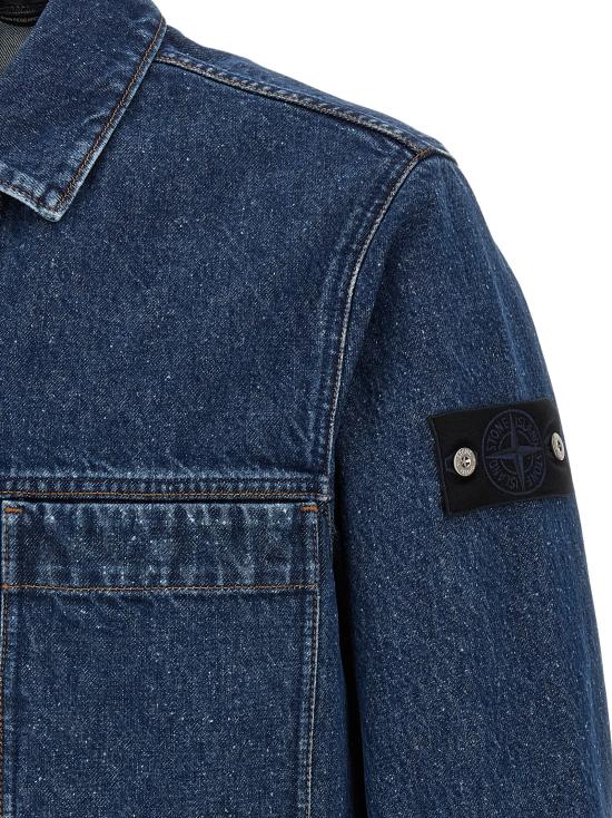 26FW 스톤 아일랜드 블루 린스 버튼 디테일 코치 재킷 L2S144100006S0J34VJ202 Blue - STONE ISLAND