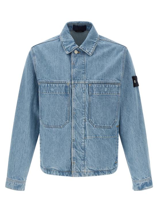26FW 스톤 아일랜드 블루 린스 버튼 디테일 코치 재킷 L2S144100006S0J33VJ204 Light Blue