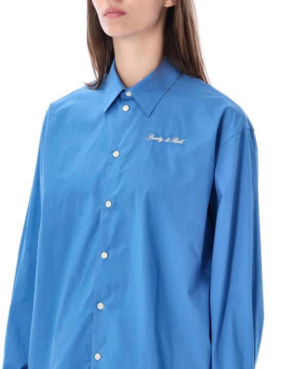 26FW 스포티앤리치 반팔 티셔츠 SI00783326BL166 4154 TRUE BLUE - SPORTY & RICH