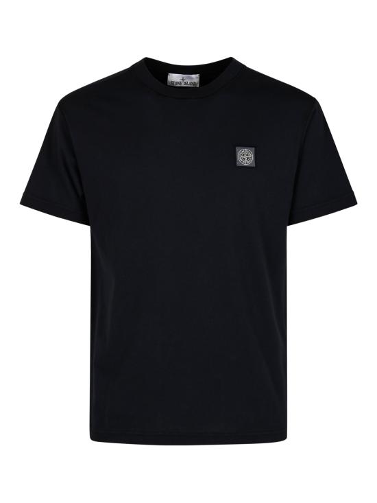 26FW 스톤 아일랜드 오가닉 코튼 저지 피사토 이펙트 슬림핏 티셔츠 2100026 S0057V0020 NAVY BLUE