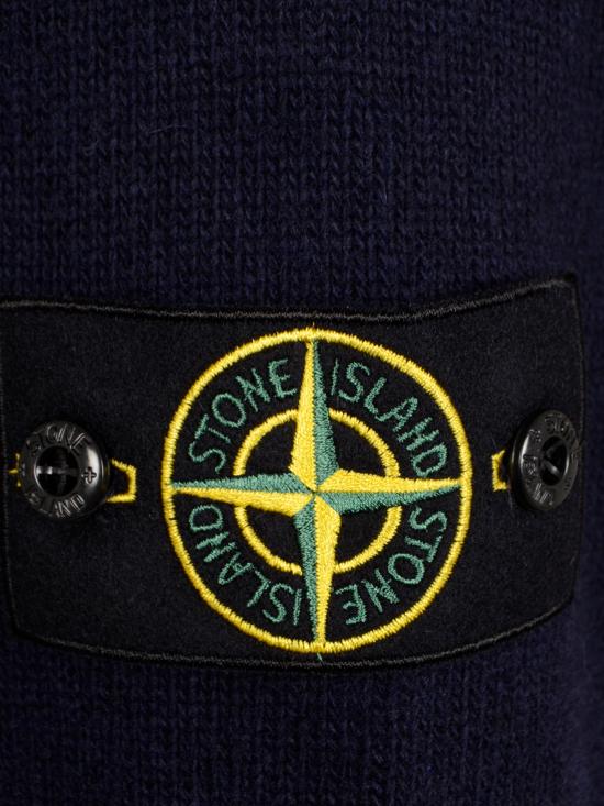 26FW 스톤 아일랜드 램스울 하프집 점퍼 5100040 S00A3V0020 NAVY BLUE - STONE ISLAND
