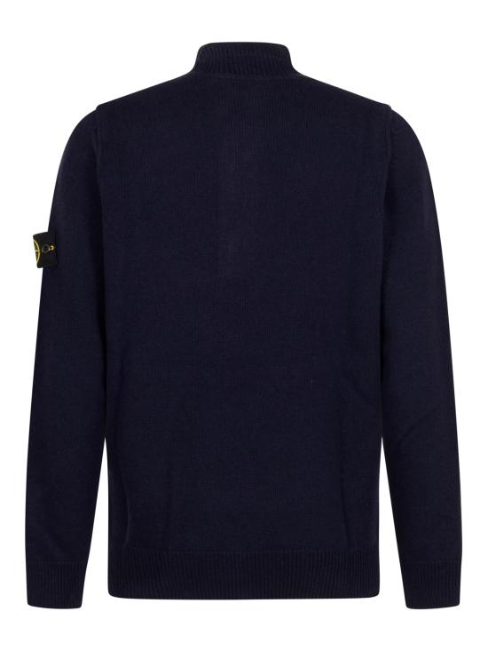 26FW 스톤 아일랜드 램스울 하프집 점퍼 5100040 S00A3V0020 NAVY BLUE - STONE ISLAND