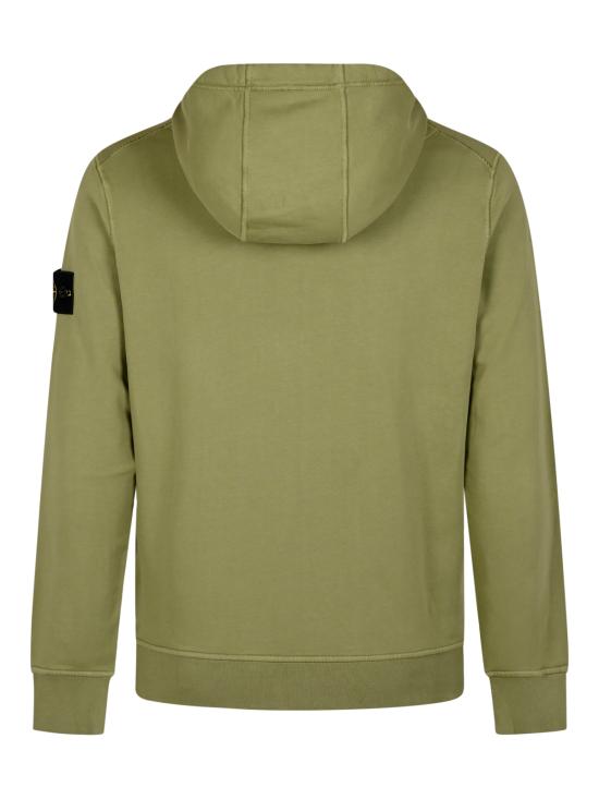 26FW 스톤 아일랜드 오가닉 코튼 플리스 레귤러핏 후드 스웨트셔츠 6100062 S0051V005N LAUREL GREEN - STONE ISLAND