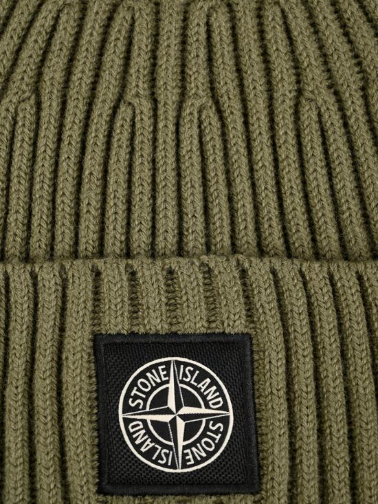 26FW 스톤 아일랜드 컴퍼스 로고 패치 풀 립 RWS 울 비니 N100002 S00C3V005G MILITARY GREEN - STONE ISLAND
