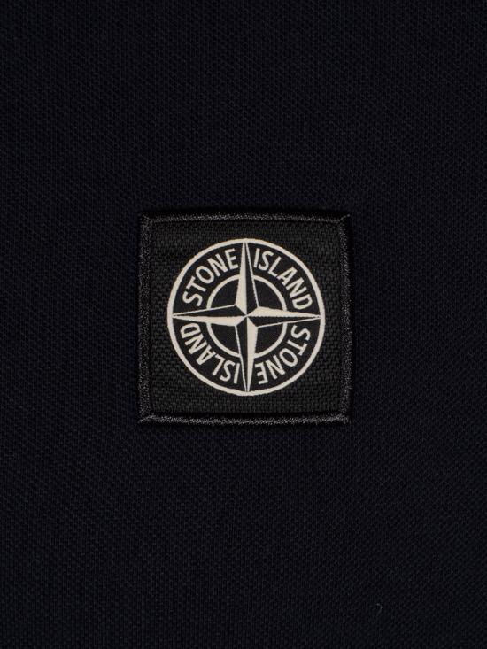 26FW 스톤 아일랜드 오가닉 코튼 피케 폴로 셔츠 2200008 S0017V0020 NAVY BLUE - STONE ISLAND