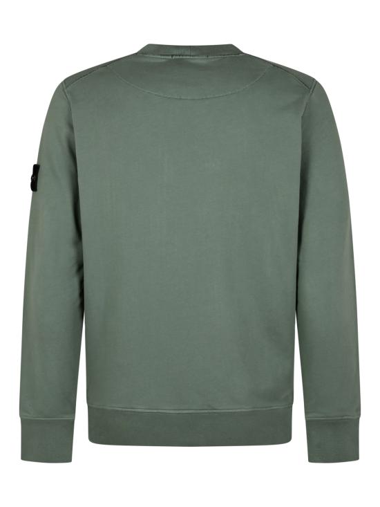 26FW 스톤 아일랜드 오가닉 코튼 플리스 레귤러 핏 크루넥 스웨트셔츠 6100060 S0051V005T OCEAN GREEN - STONE ISLAND