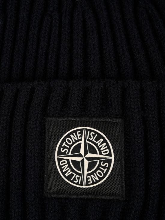 26FW 스톤 아일랜드 컴퍼스 로고 패치 풀 립 RWS 울 비니 N100002 S00C3V0020 NAVY BLUE - STONE ISLAND