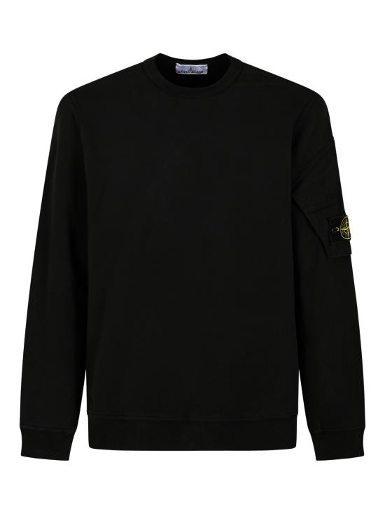 26FW 스톤 아일랜드 브러시드 코튼 슬리브 포켓 스웨트셔츠 6100015 S0A20V0029 BLACK
