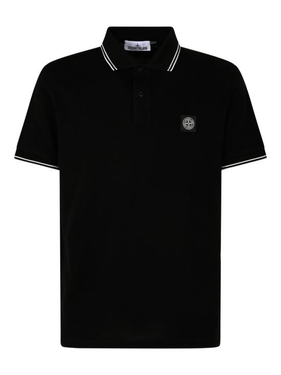 26FW 스톤 아일랜드 폴로 티셔츠 2200010 S0018V0029 BLACK - STONE ISLAND